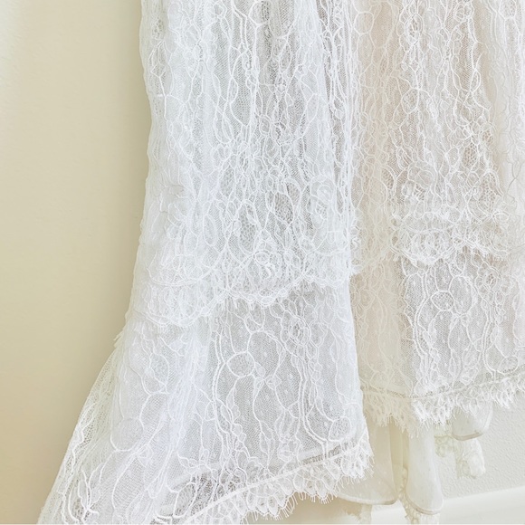 Olia Zavozina Isabelle Lace A-Line Peekaboo Layered Wedding Gown - Picture 12 of 13